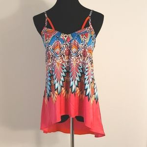 Nicole by Nicole Miller Satin High Low Top, M, EUC